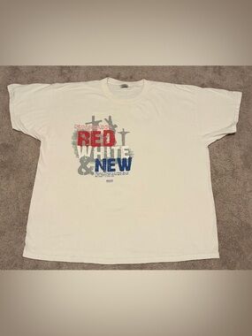 VTG Kerusso Christian Jesus White T Shirt Size 2XL Red White And New